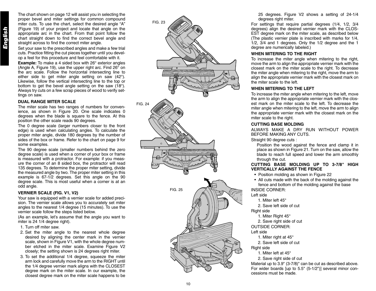 DeWalt 12" COMPOUND MITER SAW DW705 User Manual | Page 12 / 52