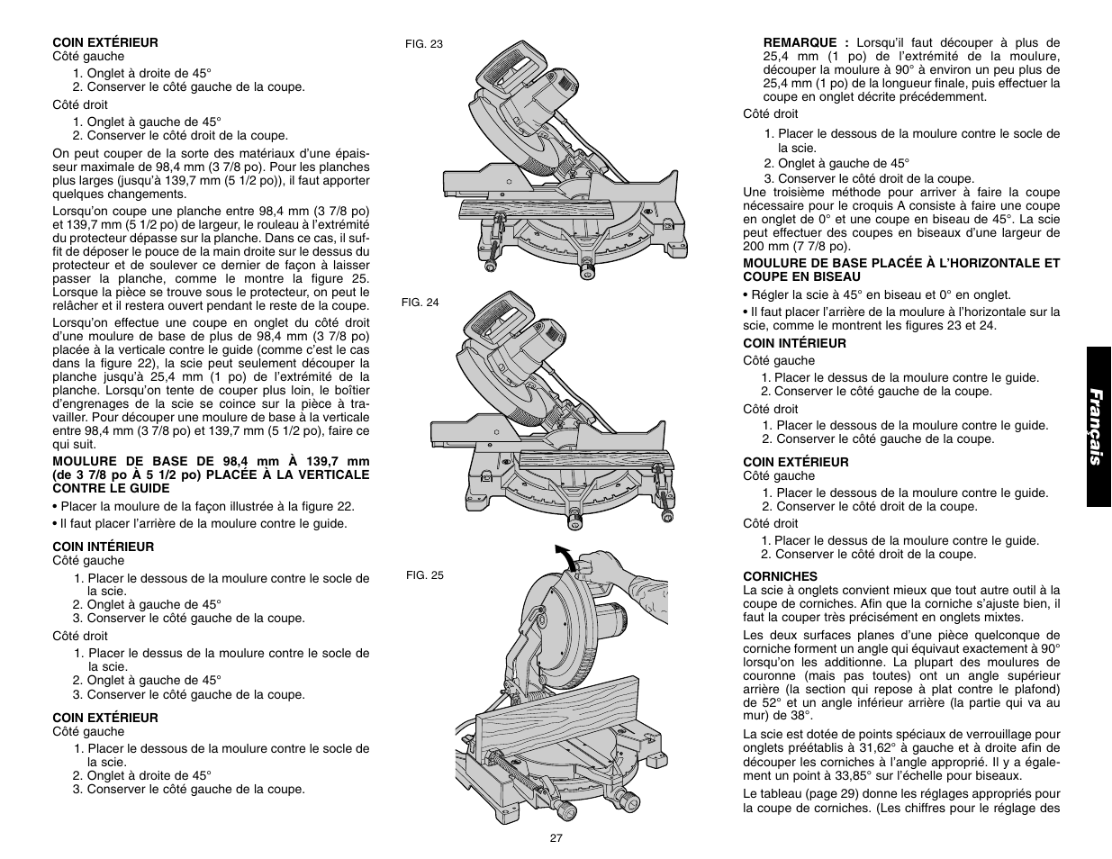 DeWalt 12" COMPOUND MITER SAW DW705 User Manual | Page 29 / 52