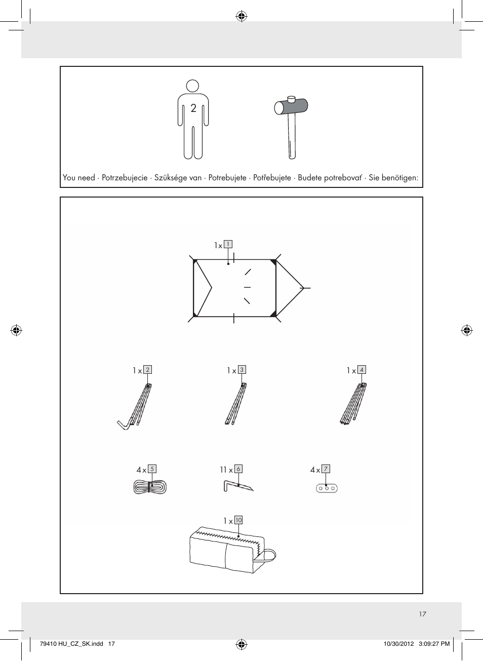 Rocktrail Hiking Tent Z31364 User Manual | Page 17 / 19