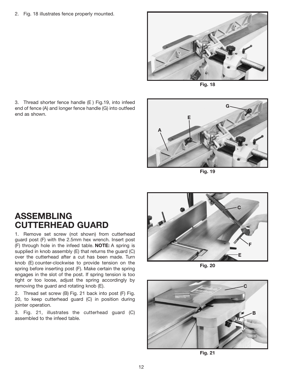 Assembling cutterhead guard | Delta 37-380 User Manual | Page 12 / 28