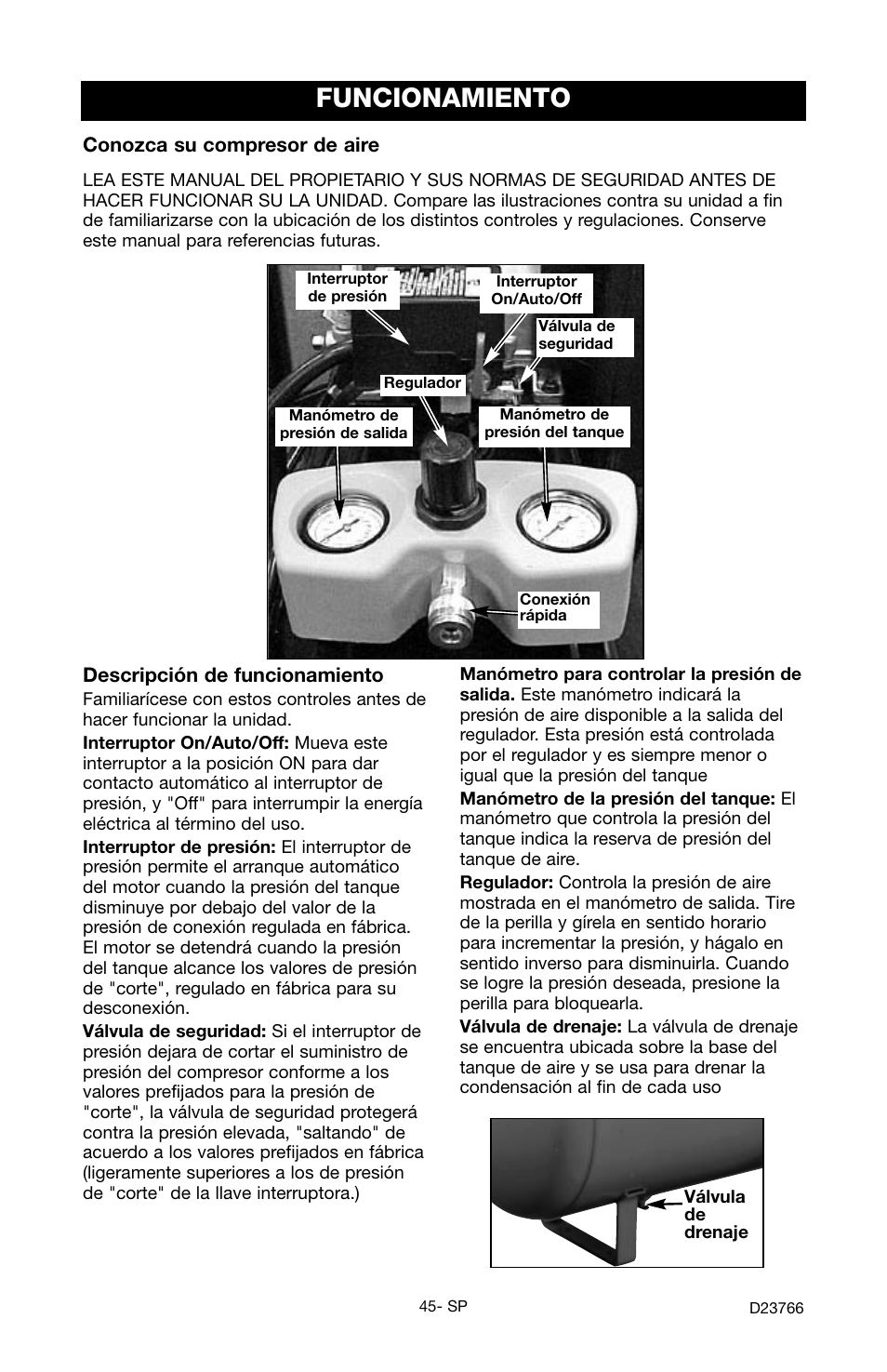 Funcionamiento | DeWalt DeVILBISS User Manual | Page 45 / 92