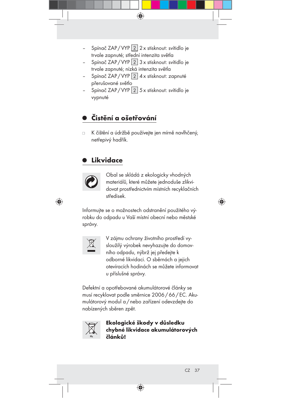 Čistění a ošetřování, Likvidace | Rocktrail Z30712 User Manual | Page 37 / 53