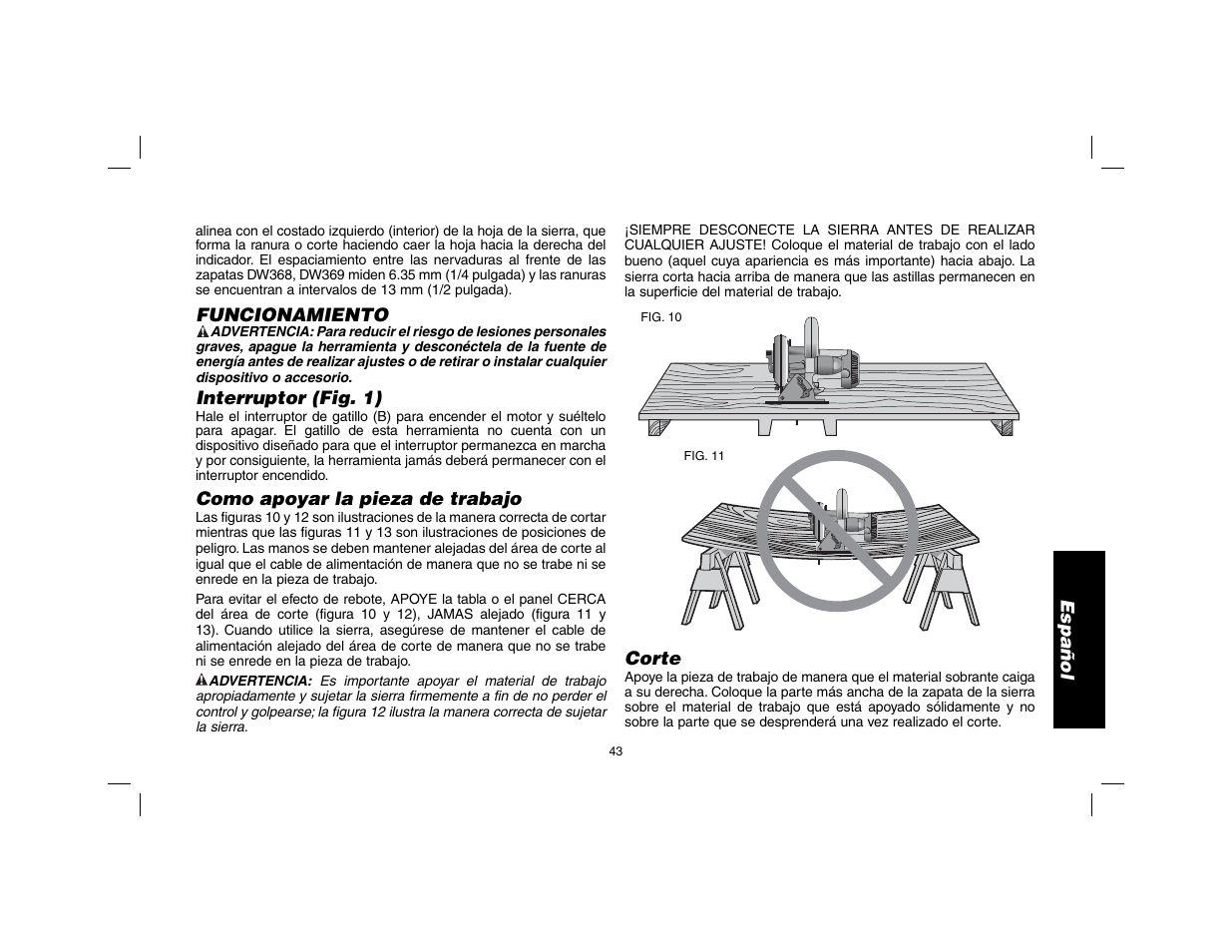 DeWalt DW369 User Manual | Page 45 / 56
