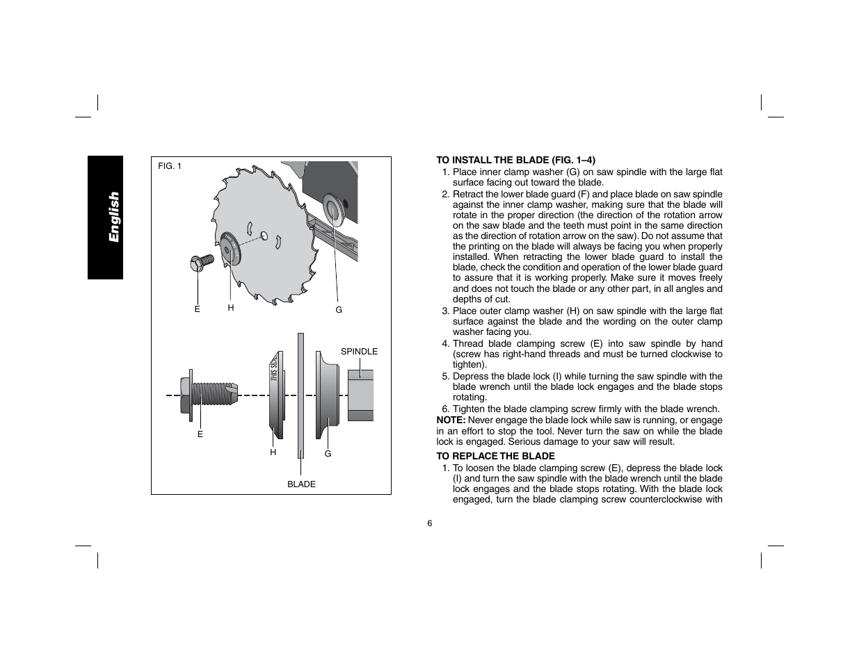 English | DeWalt DW369 User Manual | Page 8 / 56