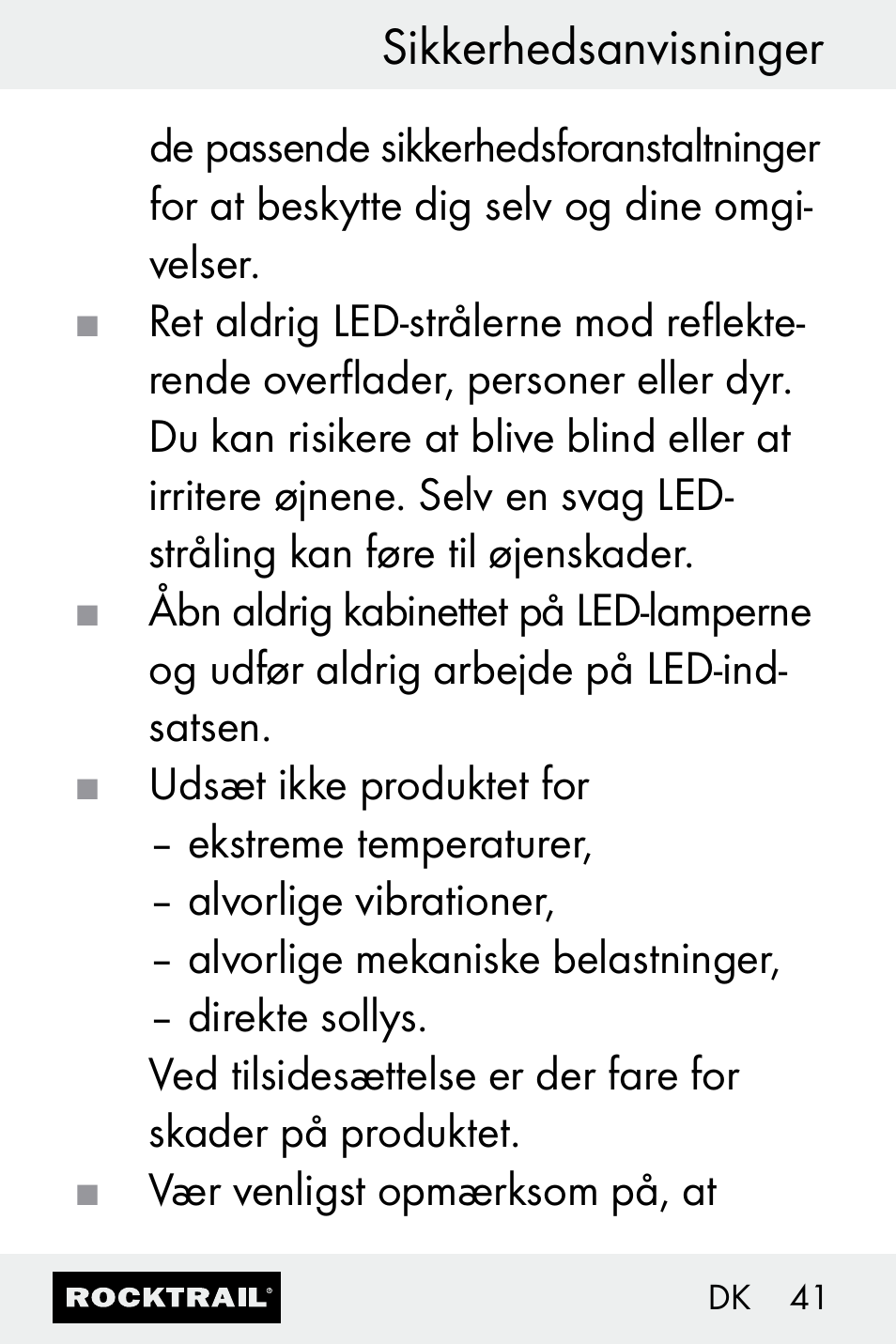 Rocktrail Z30693 User Manual | Page 41 / 47