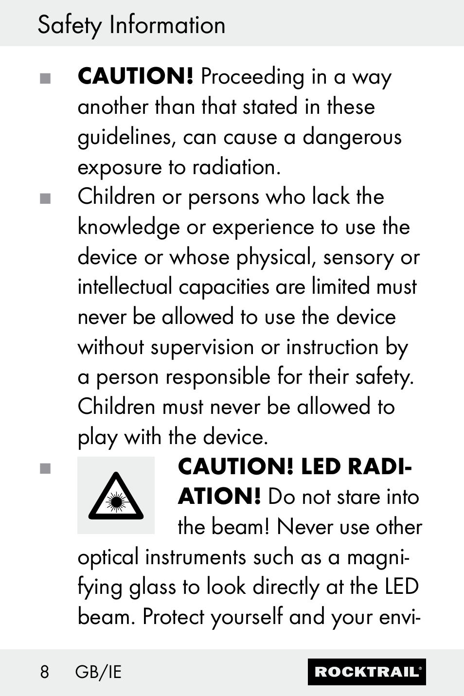 Rocktrail Z30693 User Manual | Page 8 / 47