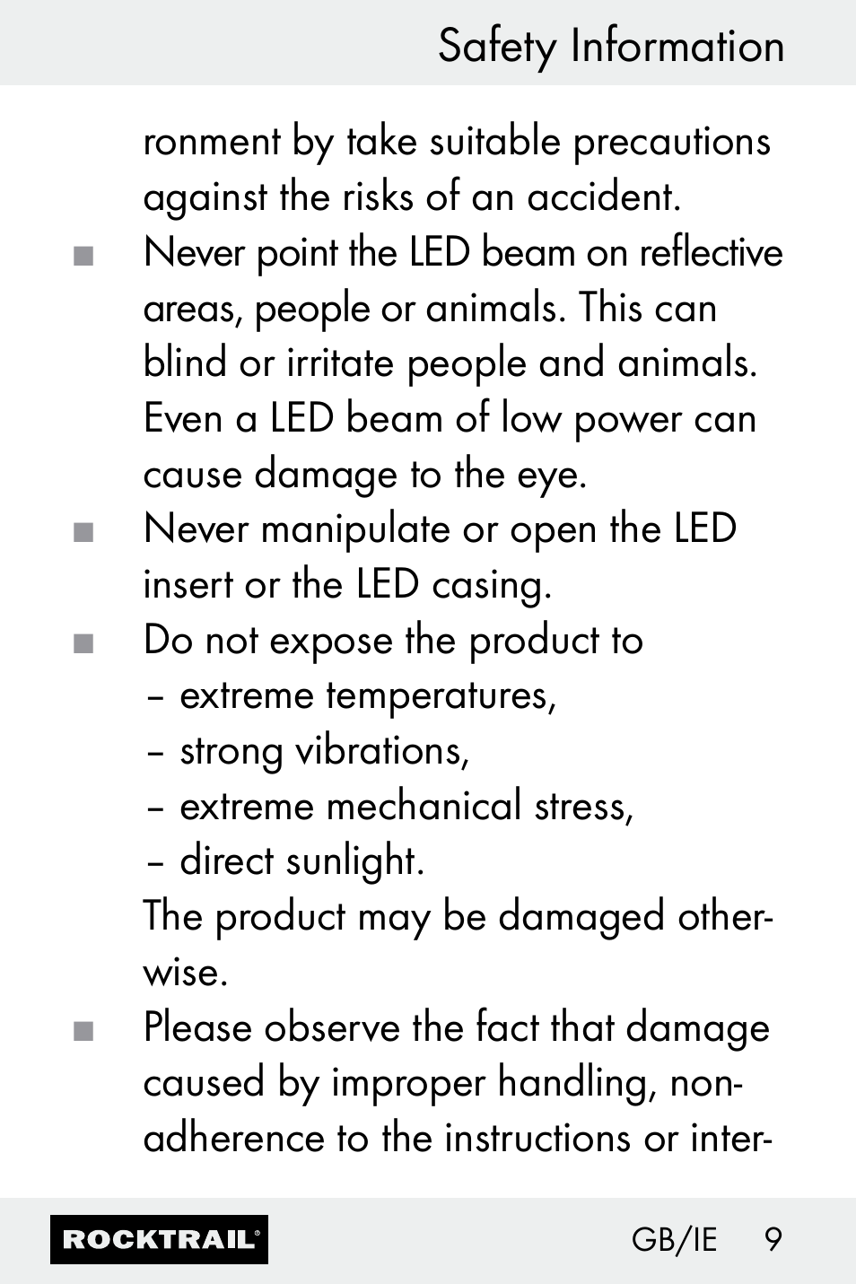 Rocktrail Z30693 User Manual | Page 9 / 47