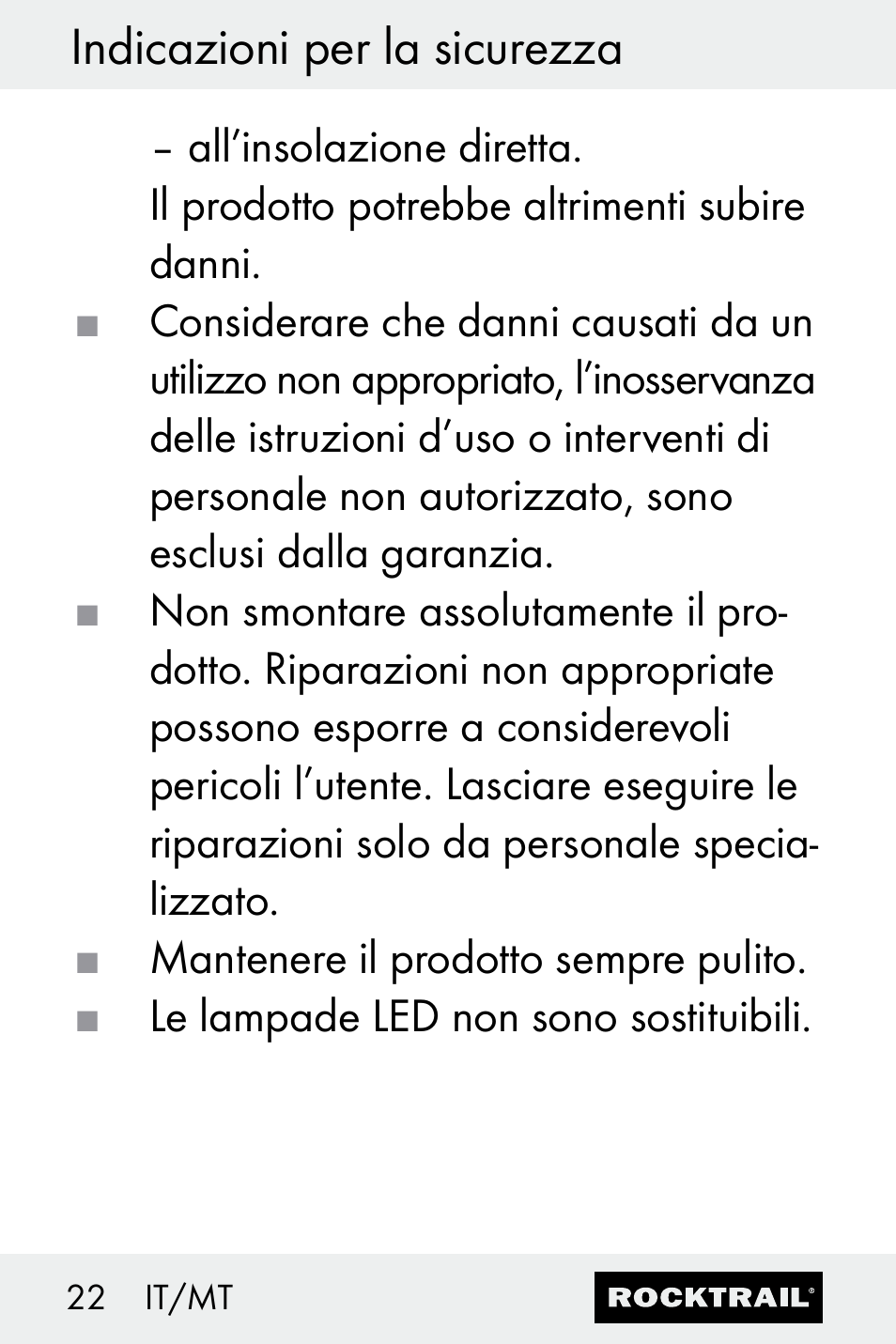 Rocktrail Z30693 User Manual | Page 22 / 50