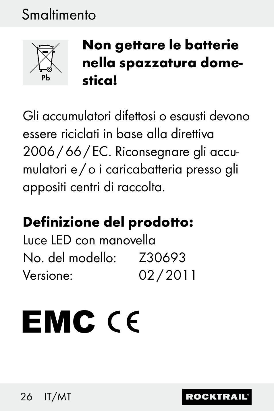 Rocktrail Z30693 User Manual | Page 26 / 50