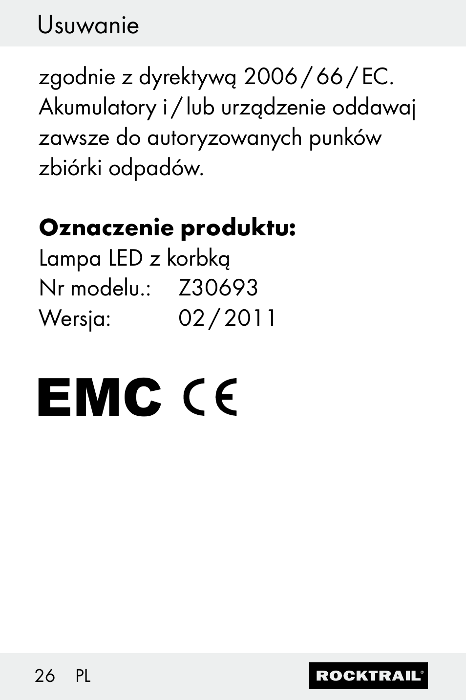 Rocktrail Z30693 User Manual | Page 26 / 71