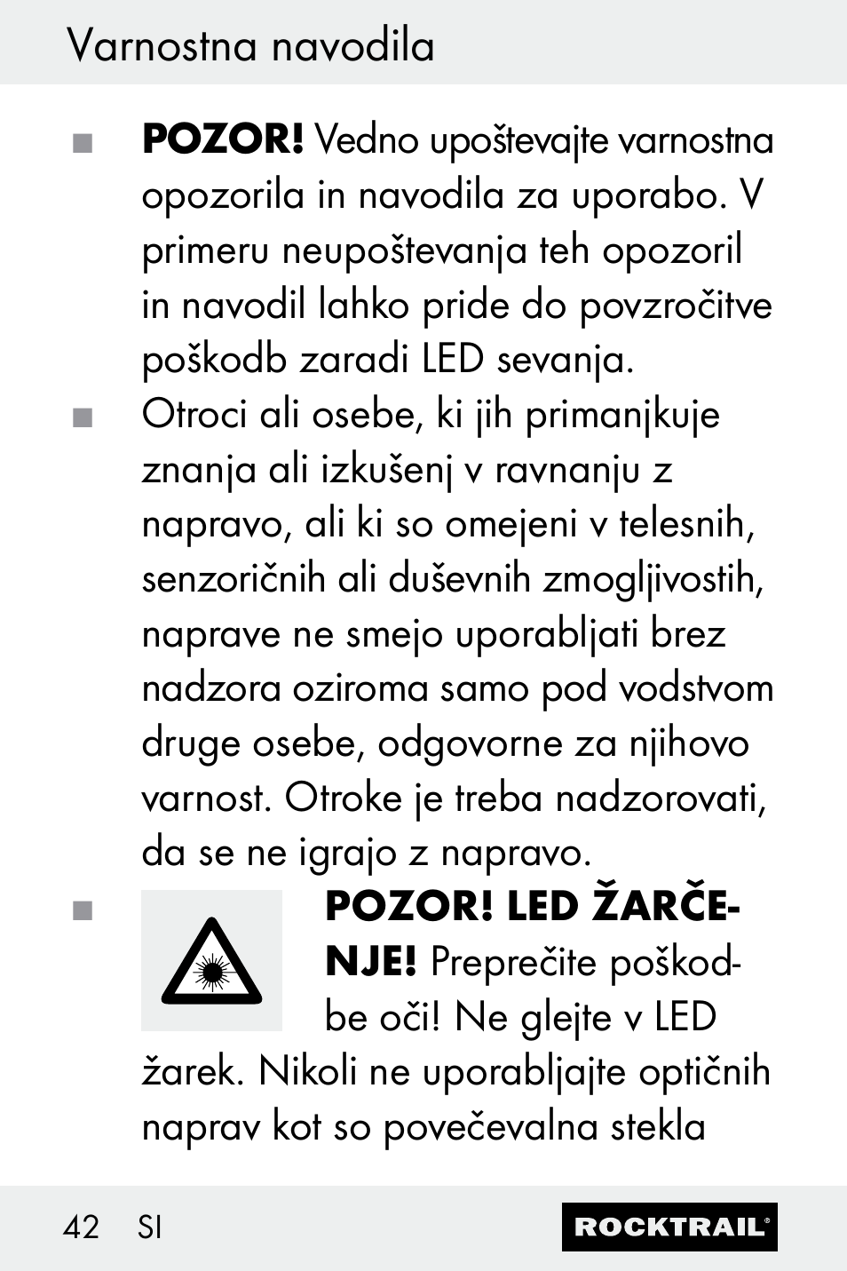 Rocktrail Z30693 User Manual | Page 42 / 71