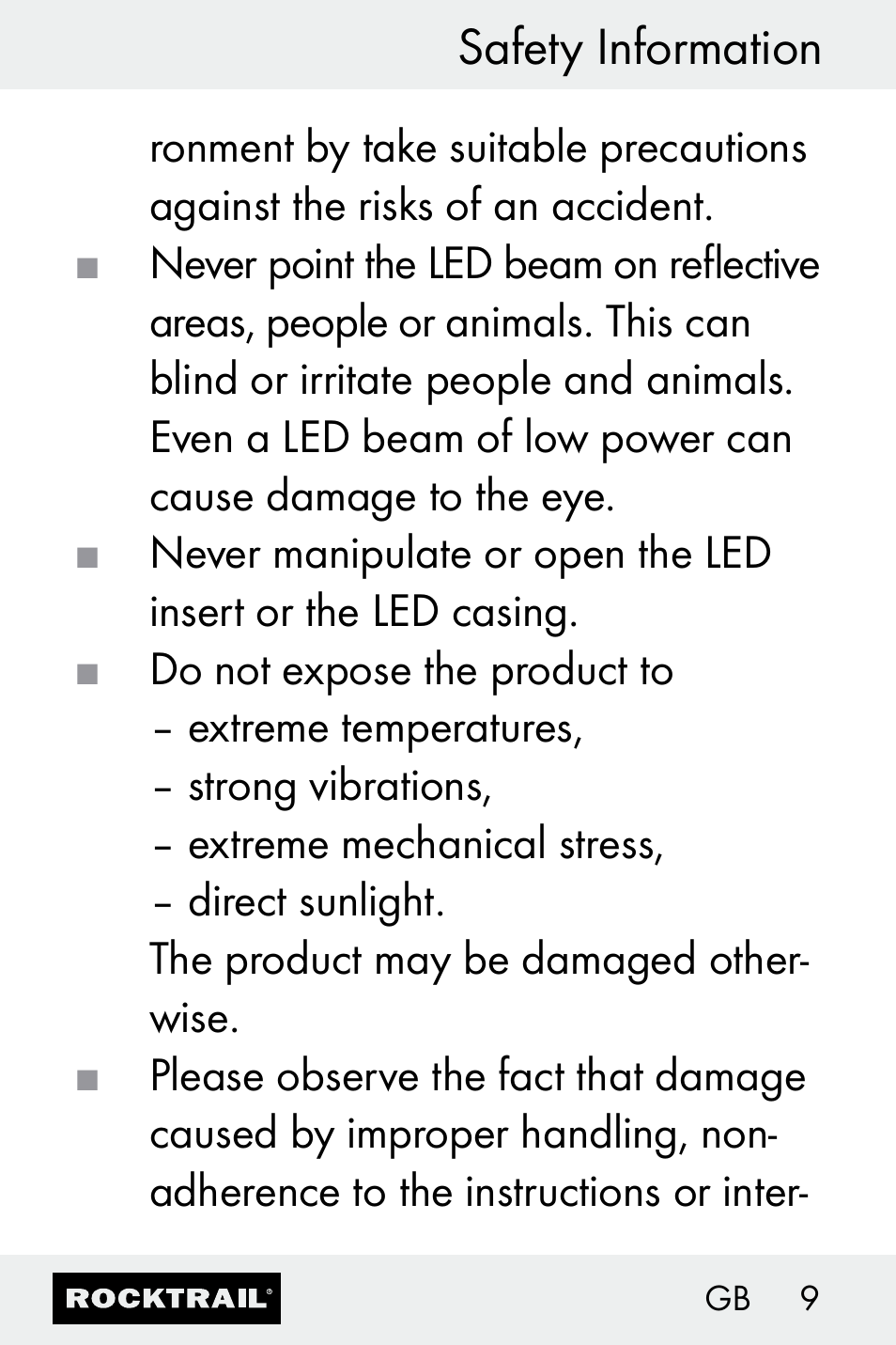 Rocktrail Z30693 User Manual | Page 9 / 71