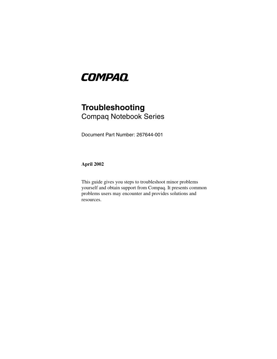 Compaq 267644-001 User Manual | 34 pages