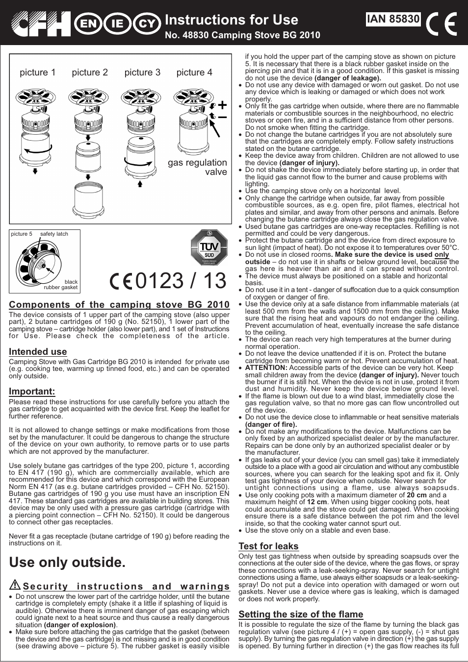 Rocktrail BG 2010 User Manual | 2 pages