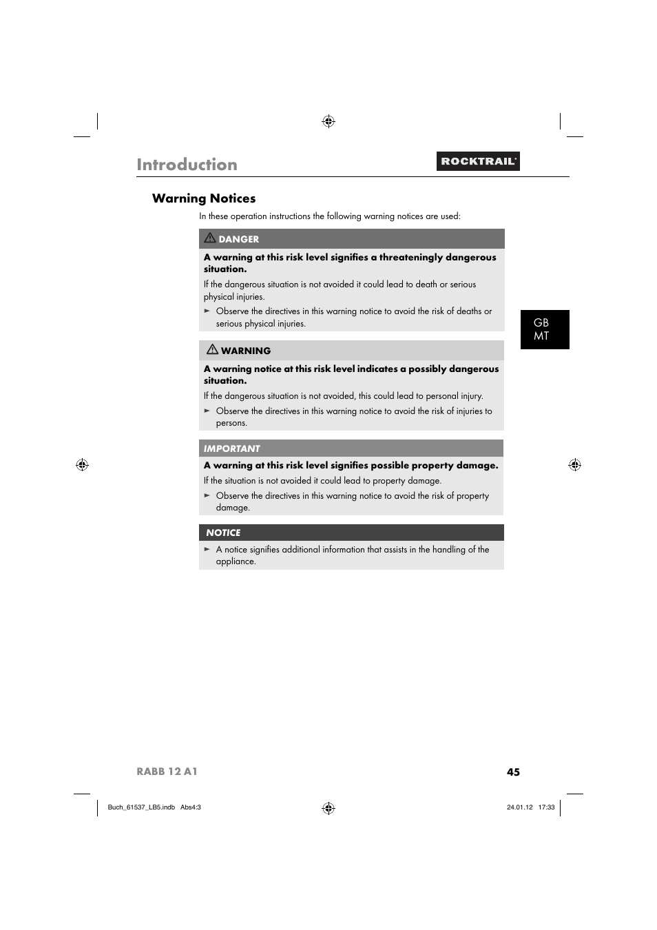 Introduction, Warning notices, Gb mt | Rocktrail Car Cool Box RABB 12 A1 User Manual | Page 48 / 74
