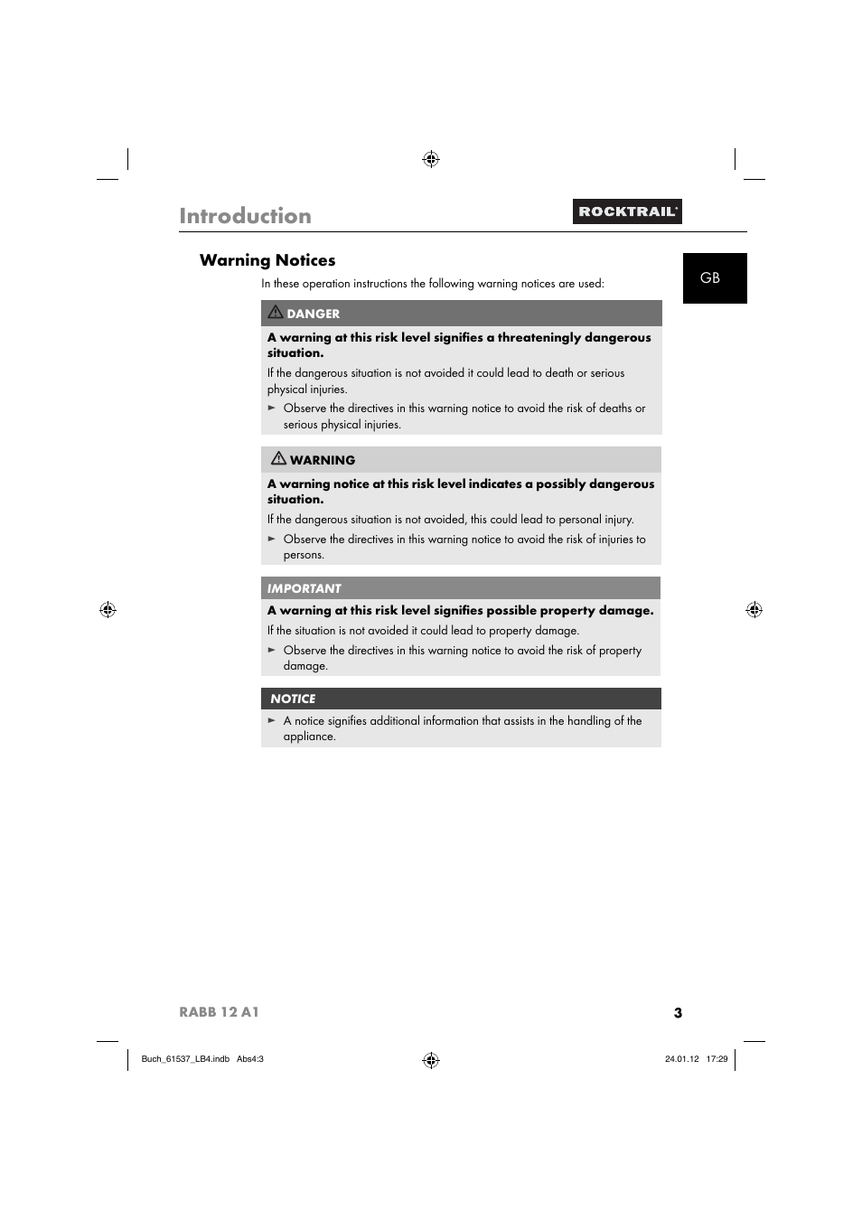 Introduction, Warning notices | Rocktrail Car Cool Box RABB 12 A1 User Manual | Page 6 / 102