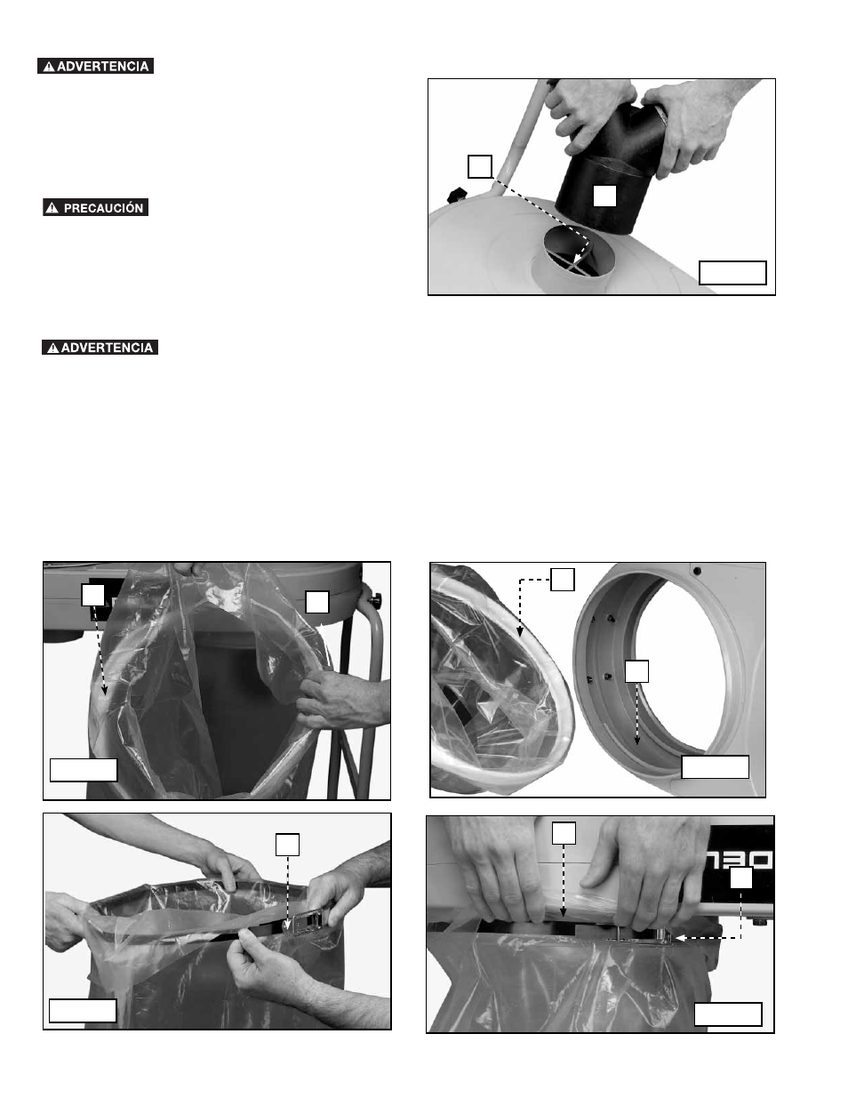 Cómo conectar los orificios de admisión de polvo | Delta 50-760 User Manual | Page 36 / 40