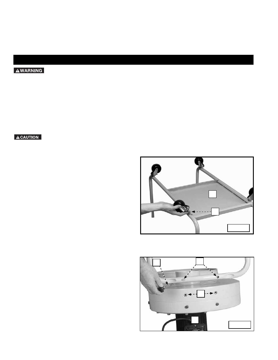 Assembly, Attaching the casters, Assembly tools required | Attaching the legs to the motor/blower assembly, Assembly time estimate | Delta 50-760 User Manual | Page 8 / 40