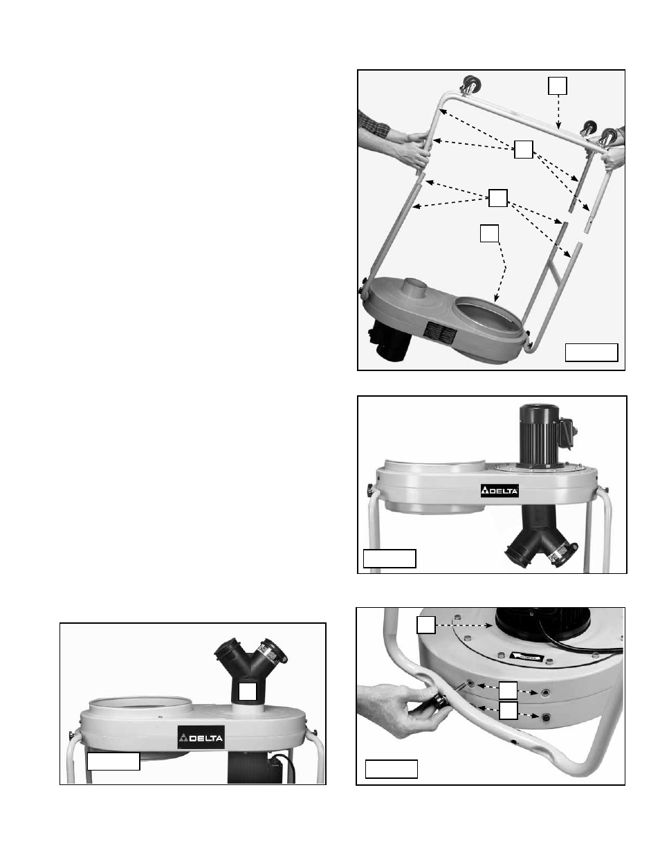 Attaching the stand to the motor/blower assembly, Alternate setup | Delta 50-760 User Manual | Page 9 / 40