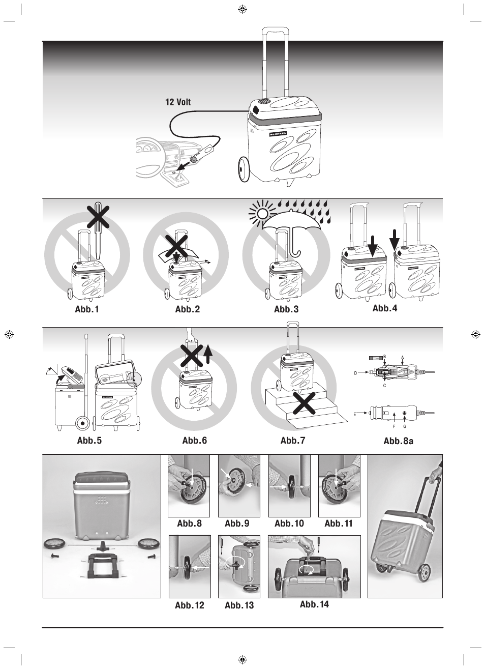 Rocktrail Electric Cool Box  E 30 B Trolley - 12 V User Manual | Page 25 / 26