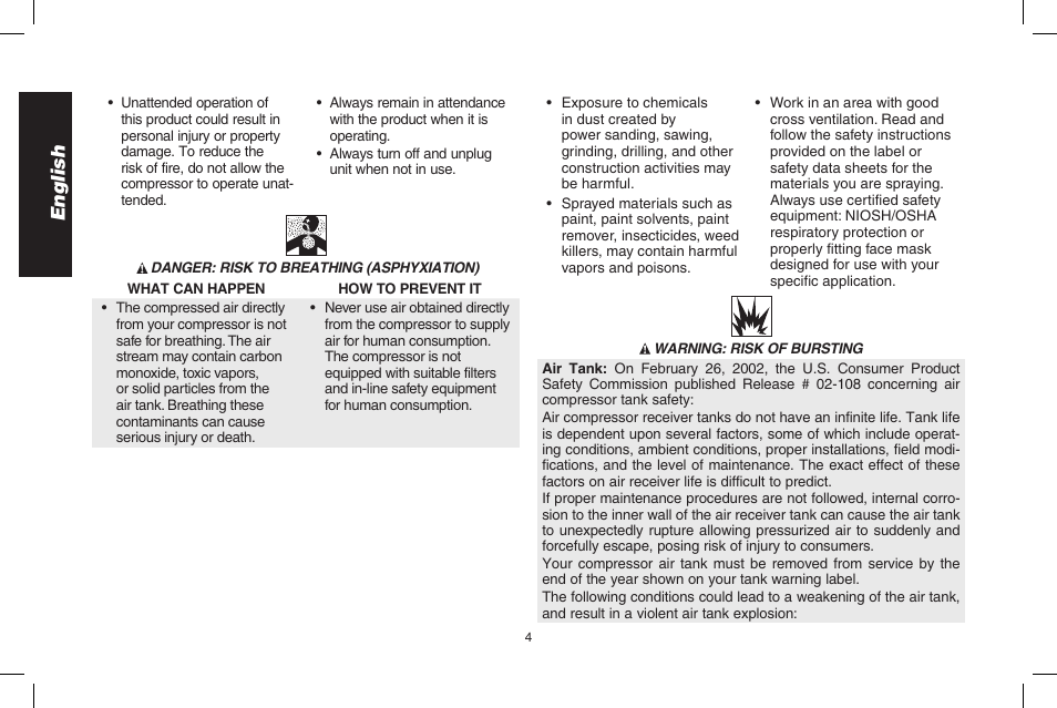 English | DeWalt D2002M User Manual | Page 4 / 56
