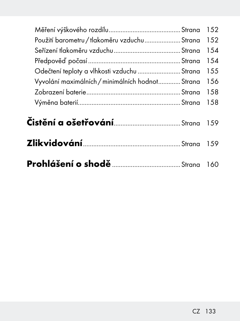 Čistění a ošetřování, Zlikvidování, Prohlášení o shodě | Rocktrail Z29592 User Manual | Page 133 / 256