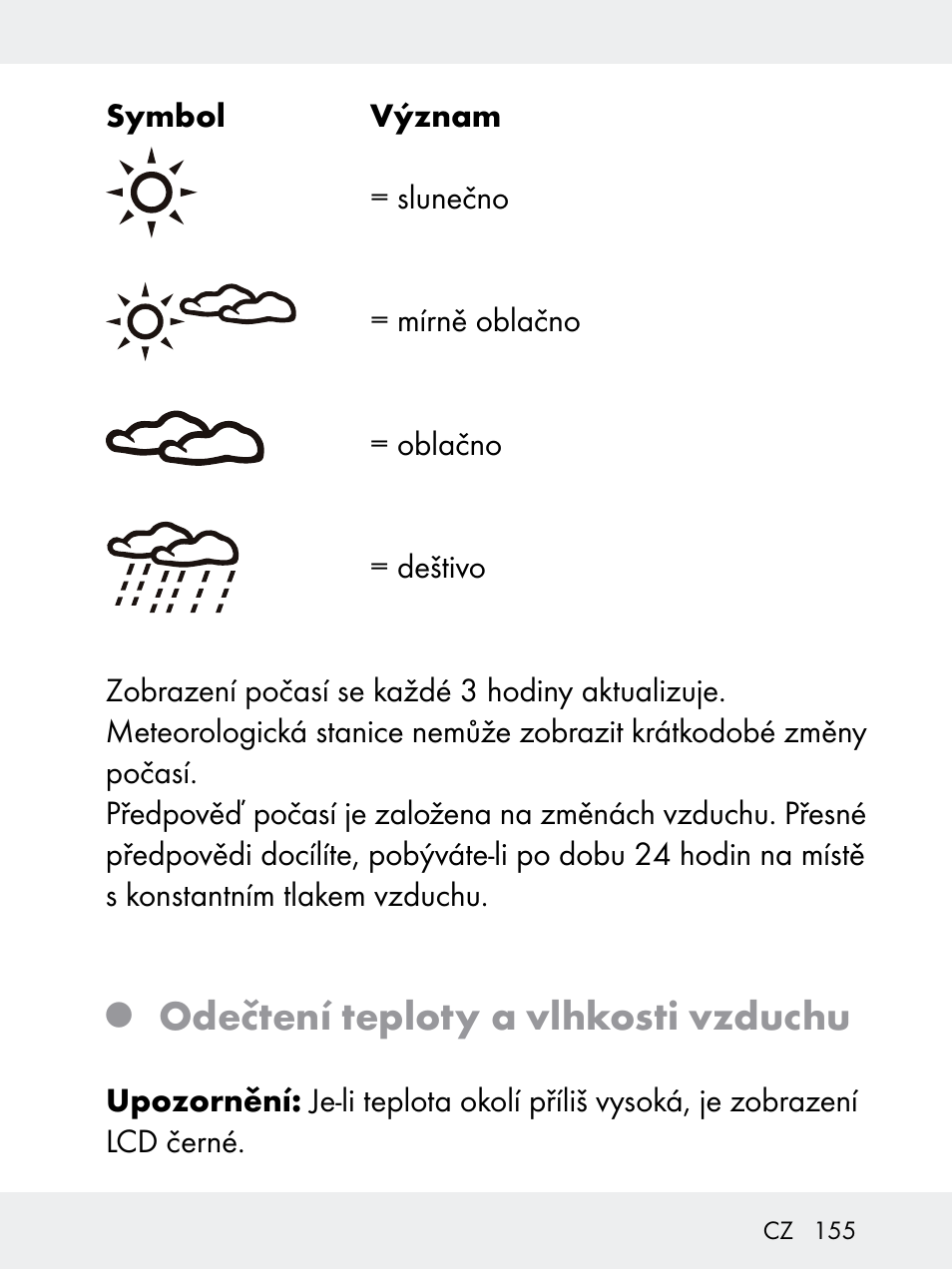 Odečtení teploty a vlhkosti vzduchu | Rocktrail Z29592 User Manual | Page 155 / 256