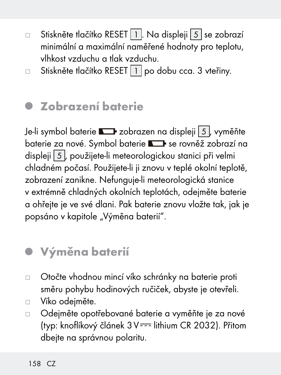 Zobrazení baterie, Výměna baterií | Rocktrail Z29592 User Manual | Page 158 / 256