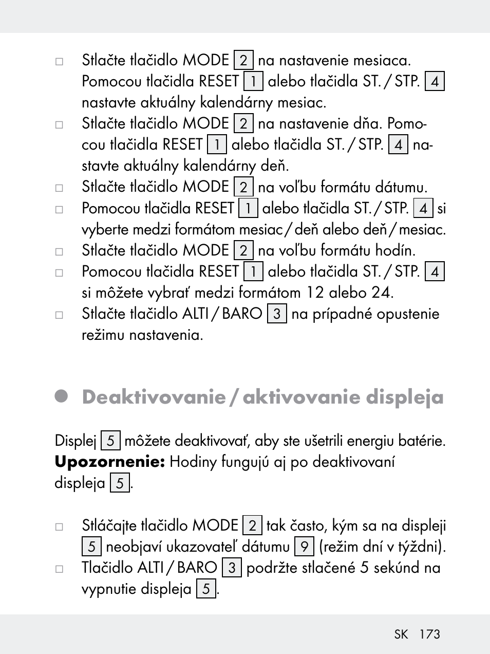 Deaktivovanie / aktivovanie displeja | Rocktrail Z29592 User Manual | Page 173 / 256