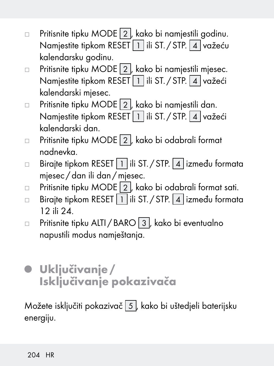 Uključivanje / isključivanje pokazivača | Rocktrail Z29592 User Manual | Page 204 / 256