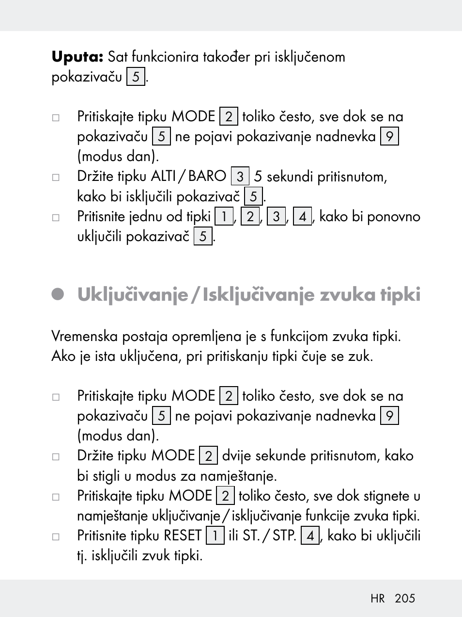 Uključivanje / isključivanje zvuka tipki | Rocktrail Z29592 User Manual | Page 205 / 256