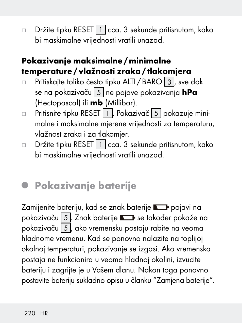 Pokazivanje baterije | Rocktrail Z29592 User Manual | Page 220 / 256