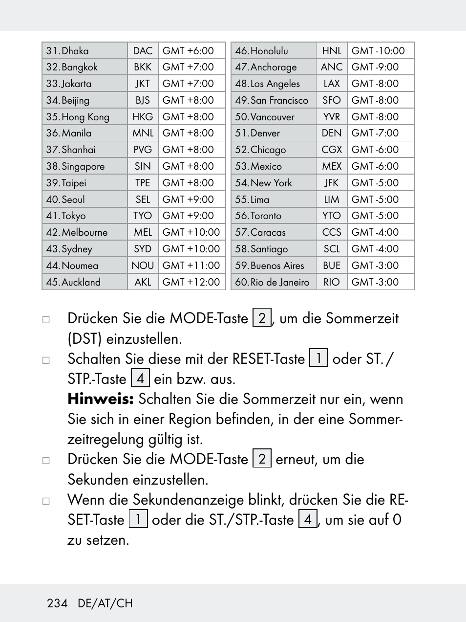 Jdrücken sie die mode-taste, Oder st. / stp.-taste, Oder die st./stp.-taste | Um sie auf 0 zu setzen | Rocktrail Z29592 User Manual | Page 234 / 256
