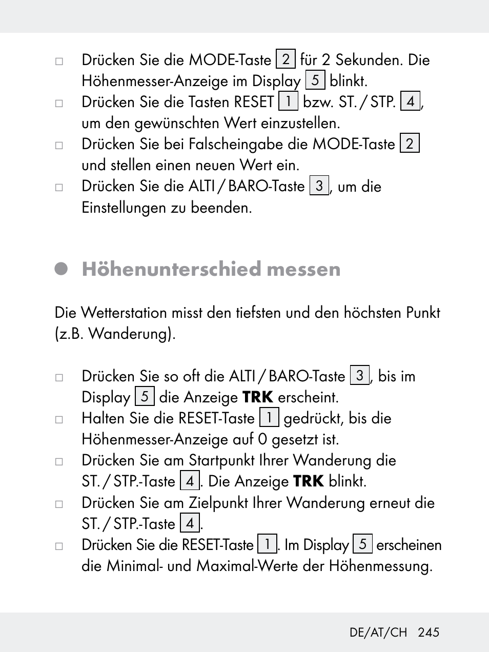 Höhenunterschied messen | Rocktrail Z29592 User Manual | Page 245 / 256