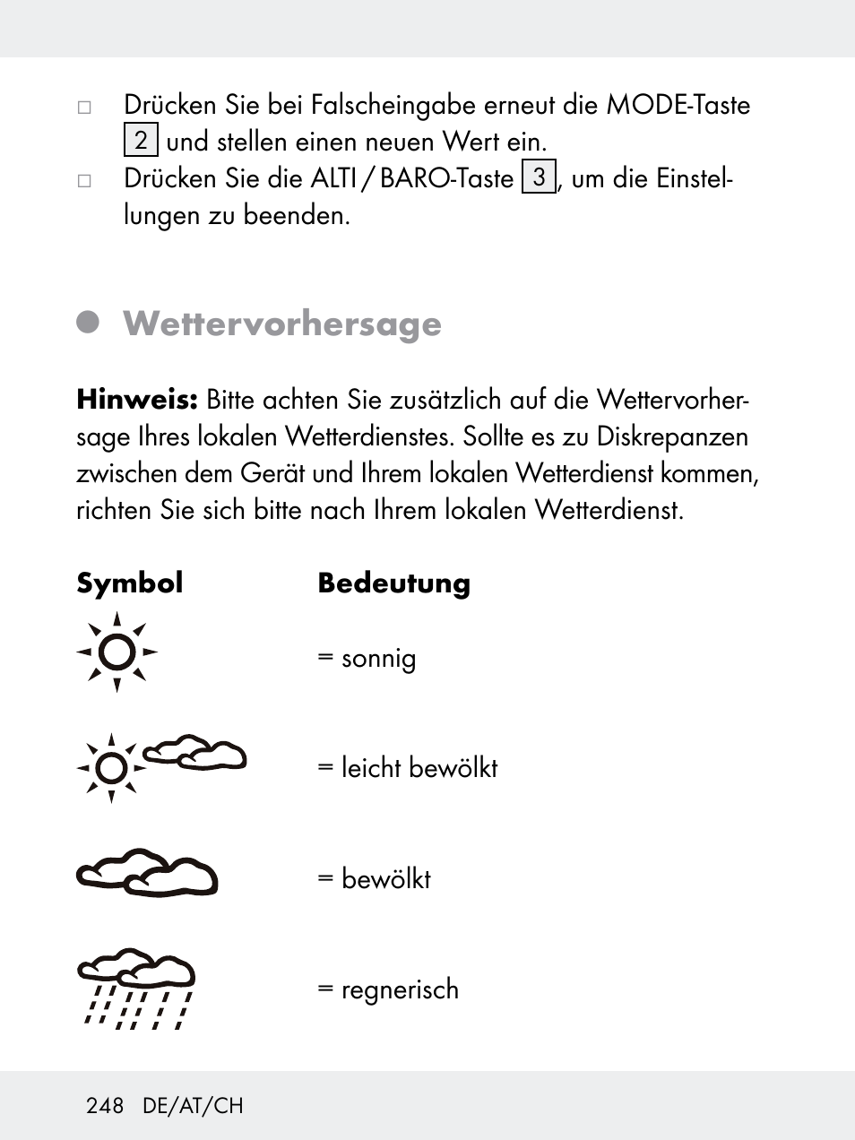 Wettervorhersage | Rocktrail Z29592 User Manual | Page 248 / 256