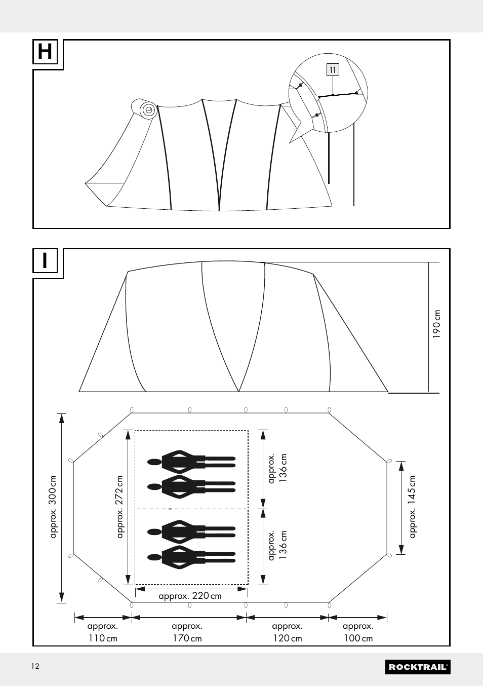 Rocktrail 4-Person Tent Z29743-BS User Manual | Page 12 / 13