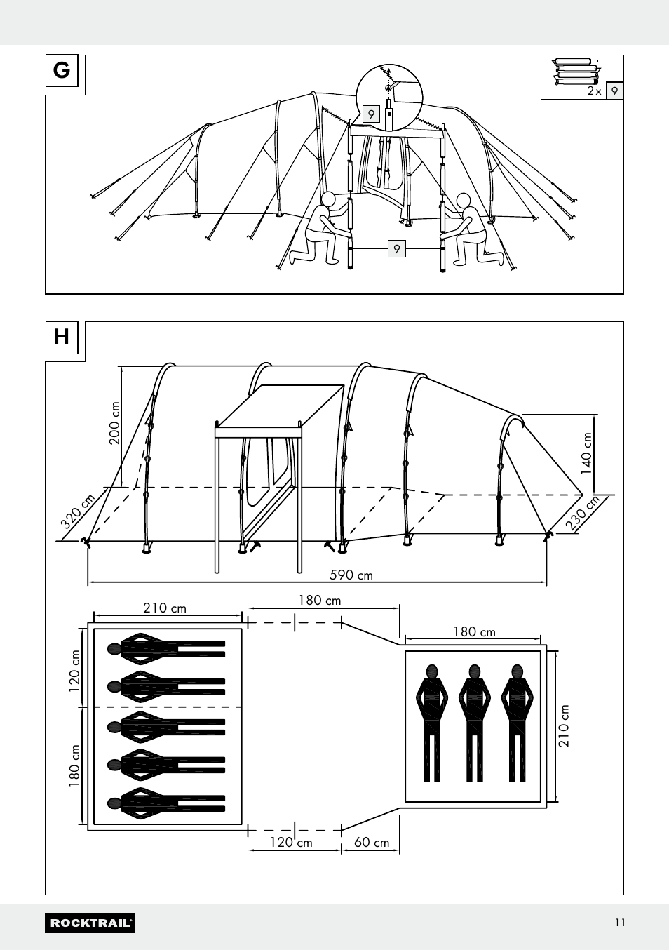 Rocktrail 8-Person Tent Z30695-BS User Manual | Page 11 / 12