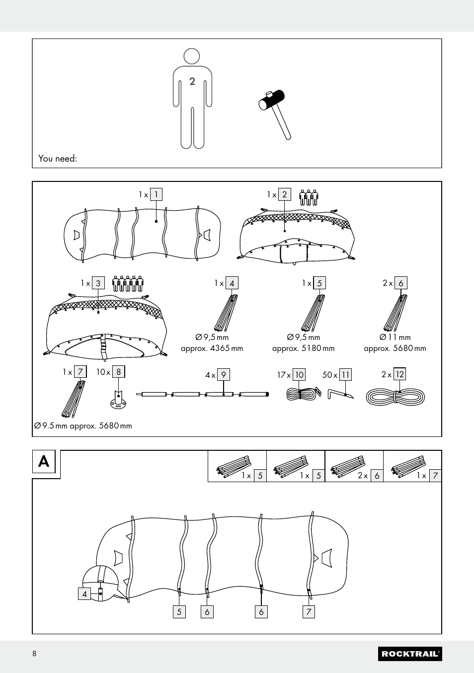 Rocktrail 8-Person Tent Z30695-BS User Manual | Page 8 / 12