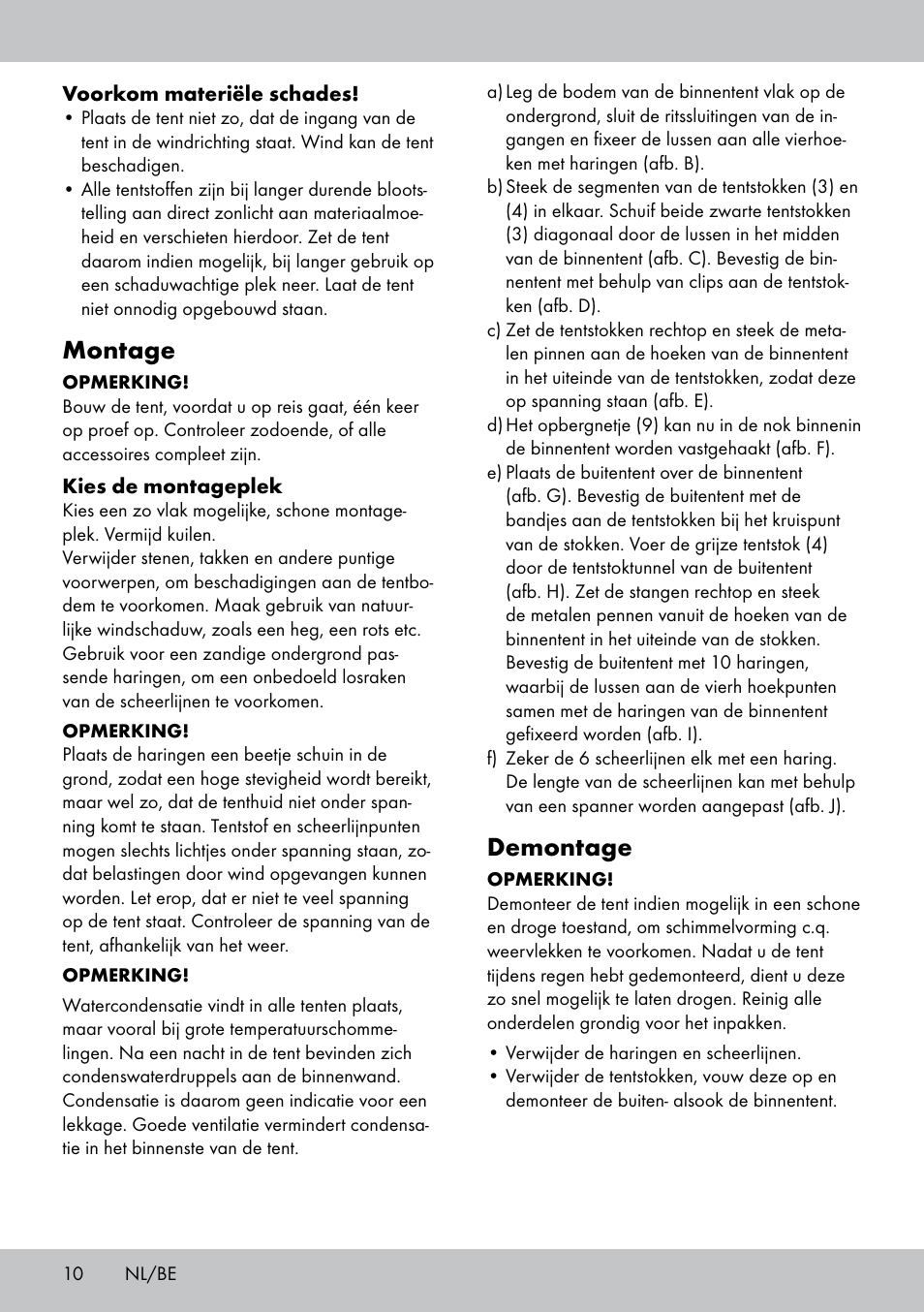Montage, Demontage | Rocktrail TenTe igloo double User Manual | Page 10 / 20