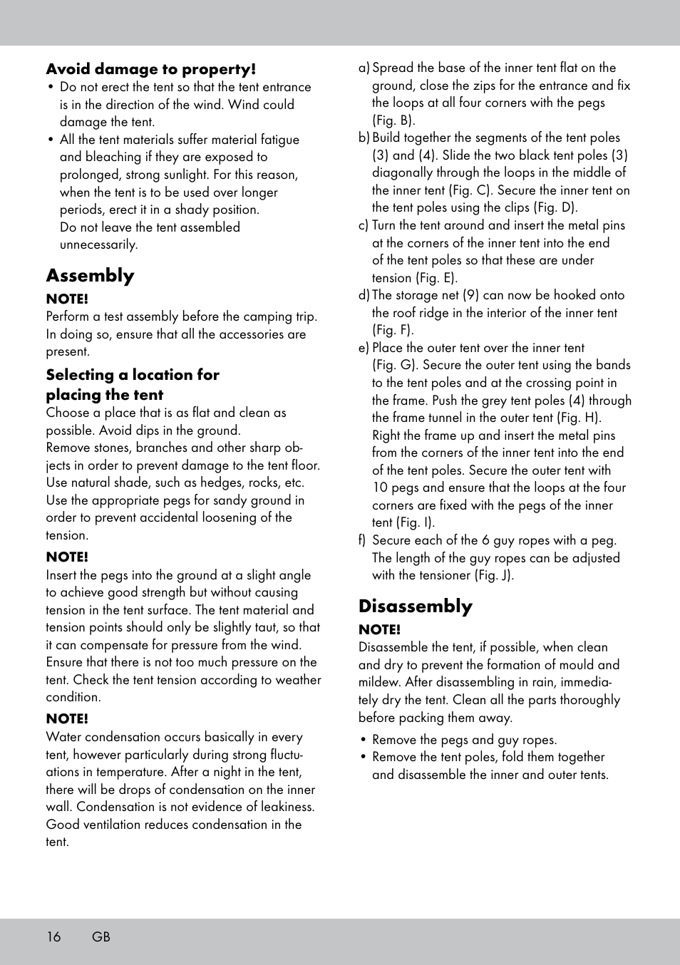 Assembly, Disassembly | Rocktrail TenTe igloo double User Manual | Page 16 / 20