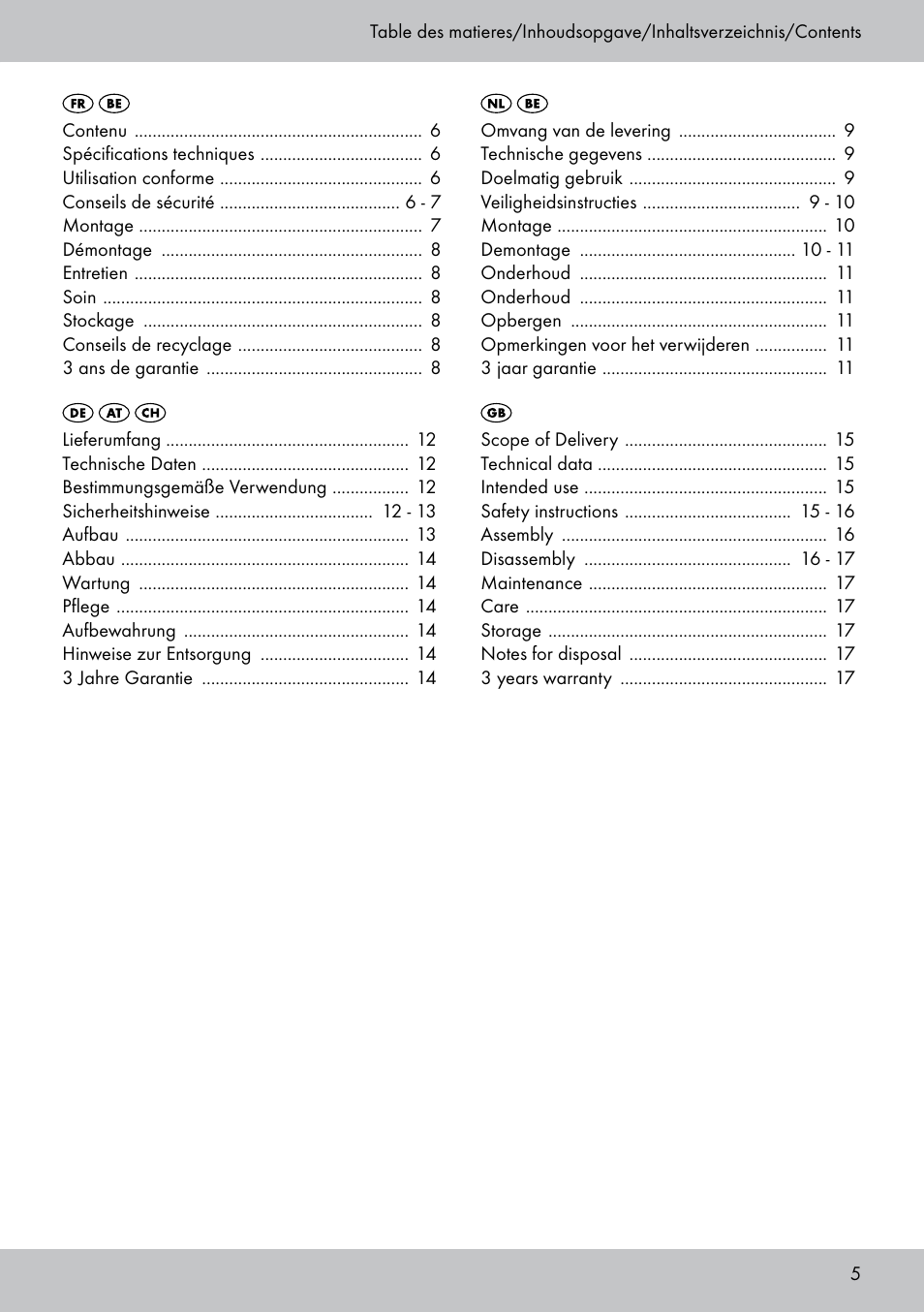 Rocktrail TenTe igloo double User Manual | Page 5 / 20