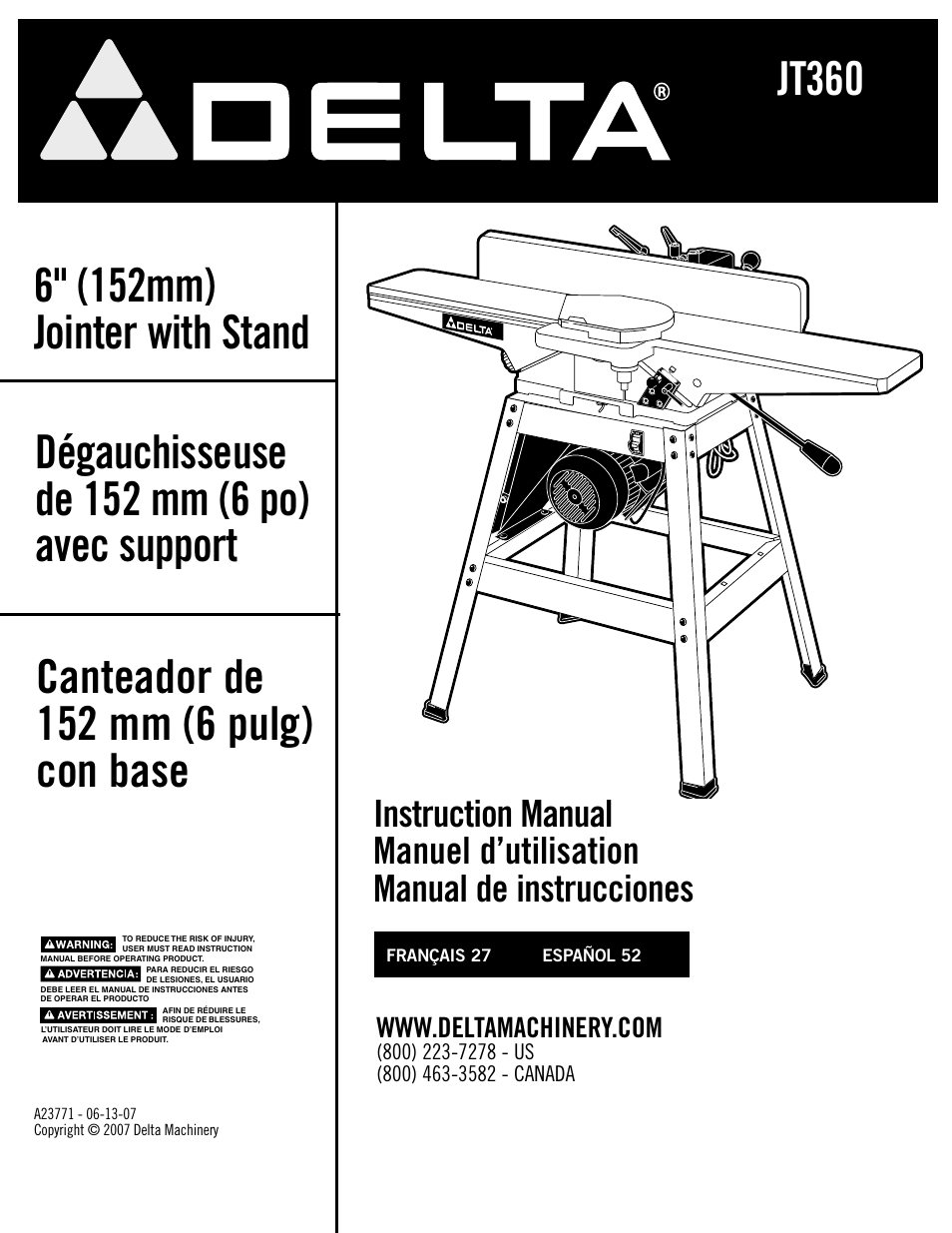 Delta JT360 User Manual | 76 pages