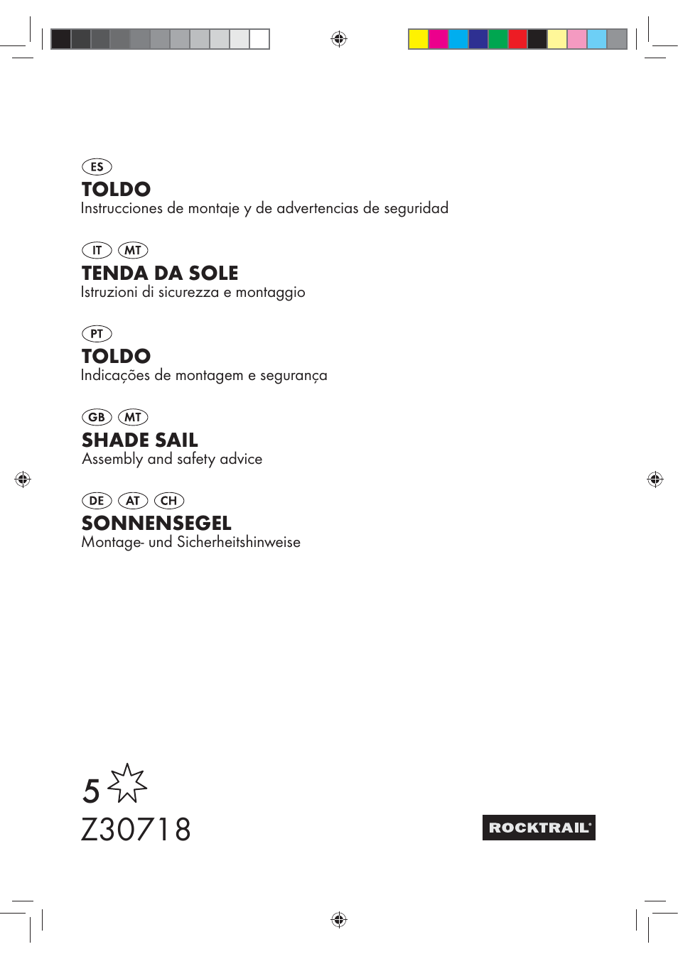Rocktrail Shade Sail Z30718 User Manual | 15 pages