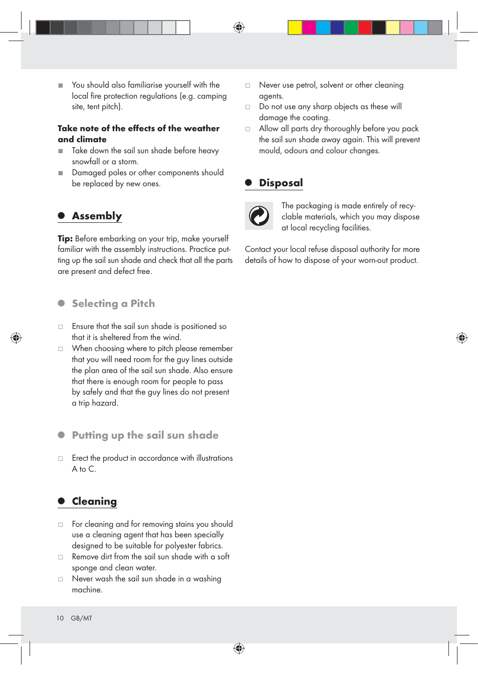 Rocktrail Shade Sail Z30718 User Manual | Page 10 / 15