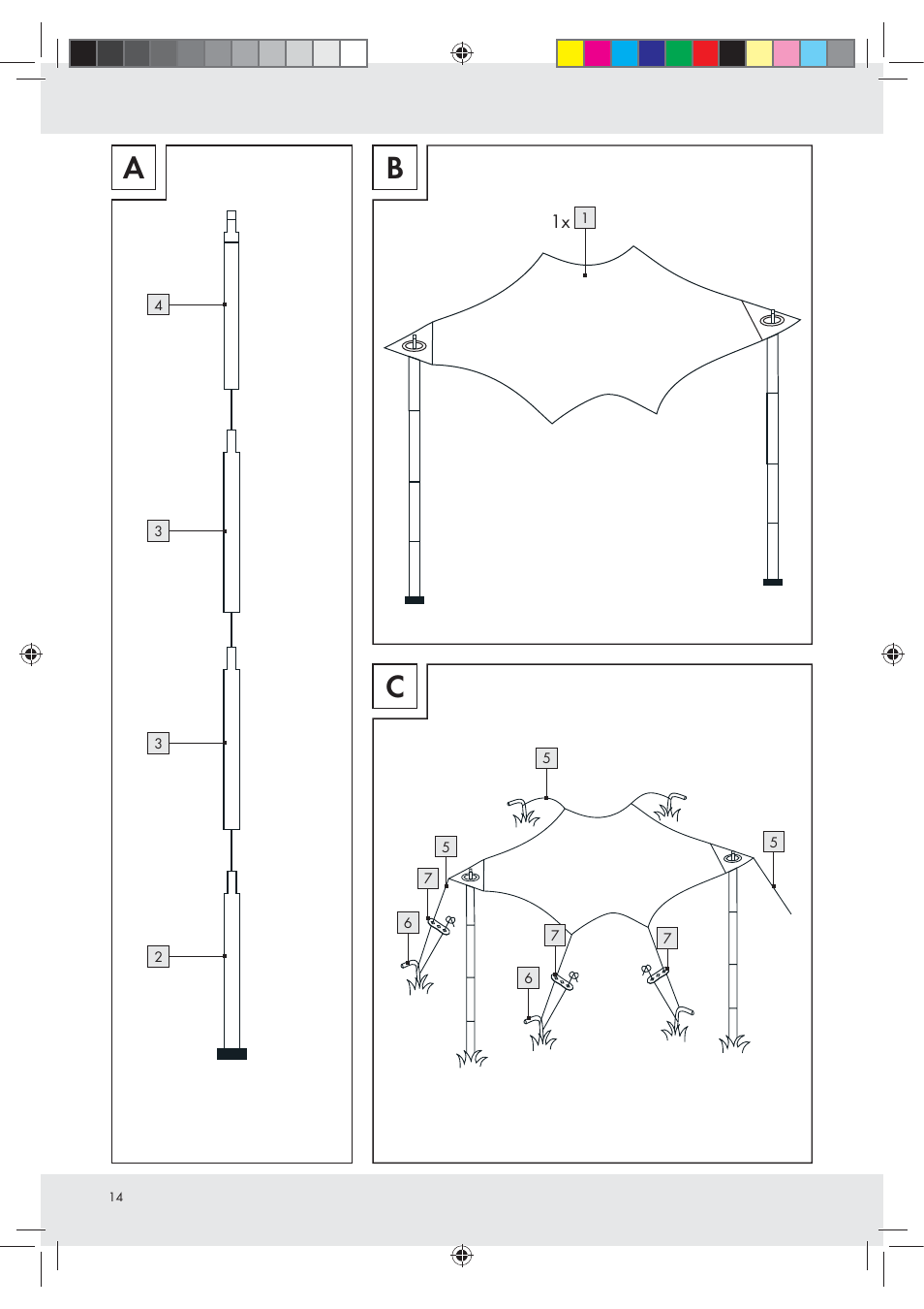 Ab c | Rocktrail Shade Sail Z30718 User Manual | Page 14 / 15