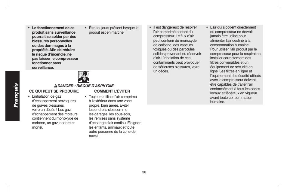 Français | DeWalt D55695 User Manual | Page 36 / 100