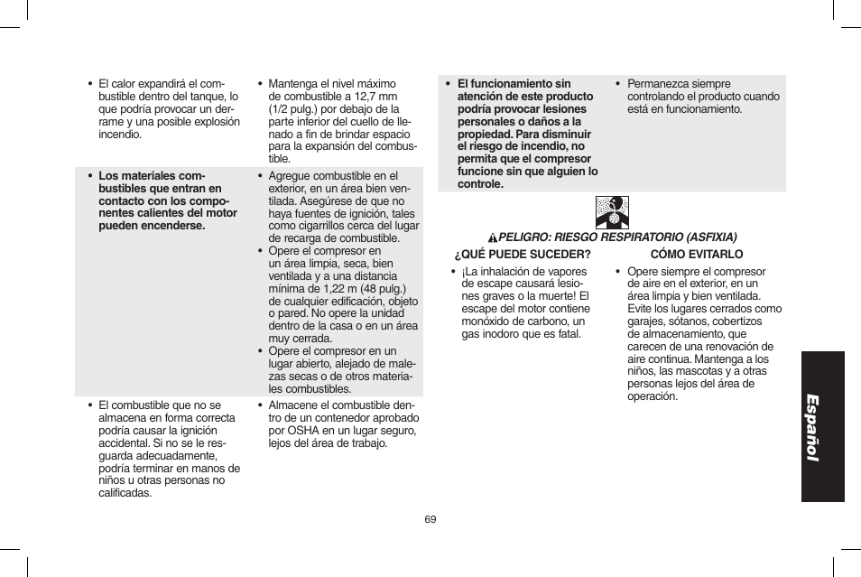 Español | DeWalt D55695 User Manual | Page 69 / 100