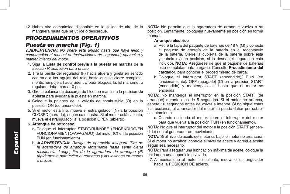 Español | DeWalt D55695 User Manual | Page 86 / 100