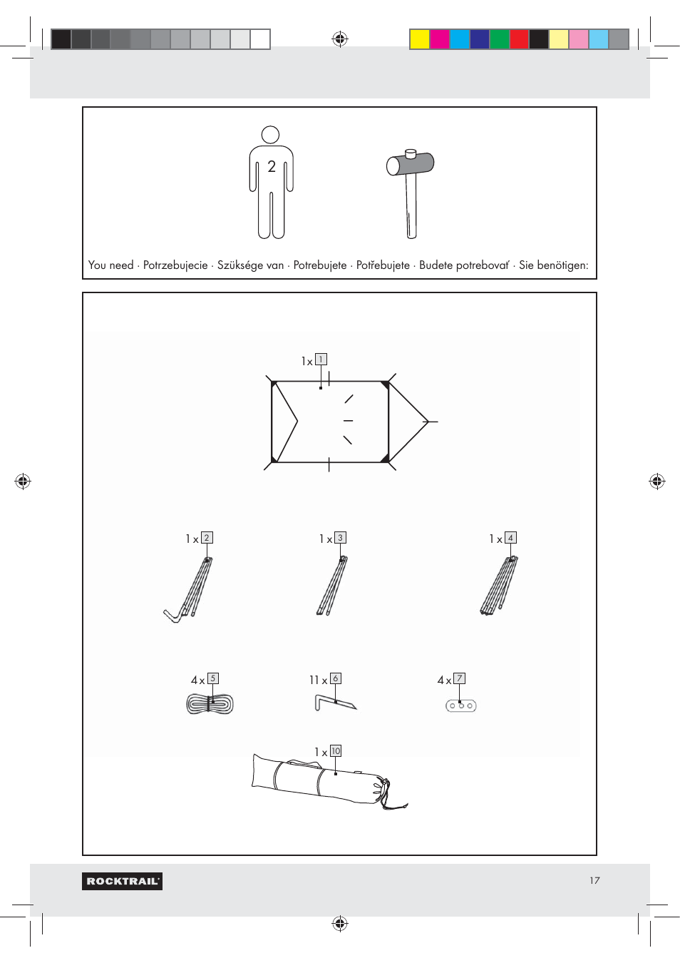 Rocktrail Hiking Tent Z29748 User Manual | Page 17 / 19