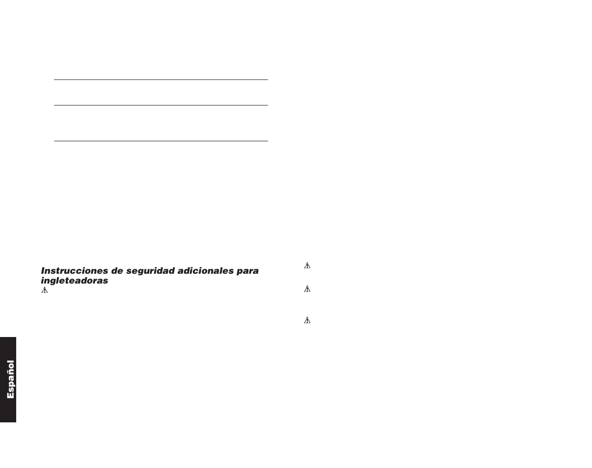 Español | DeWalt Compound Miter Saw User Manual | Page 40 / 53